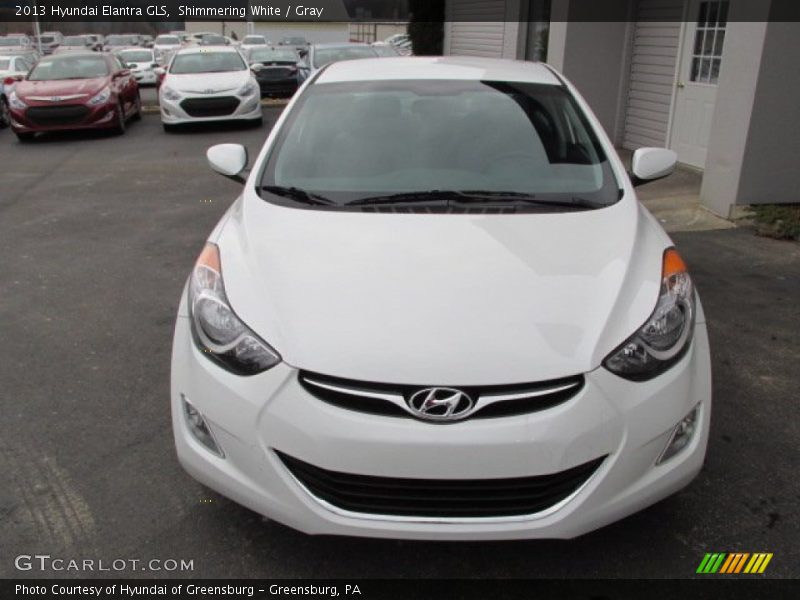 Shimmering White / Gray 2013 Hyundai Elantra GLS