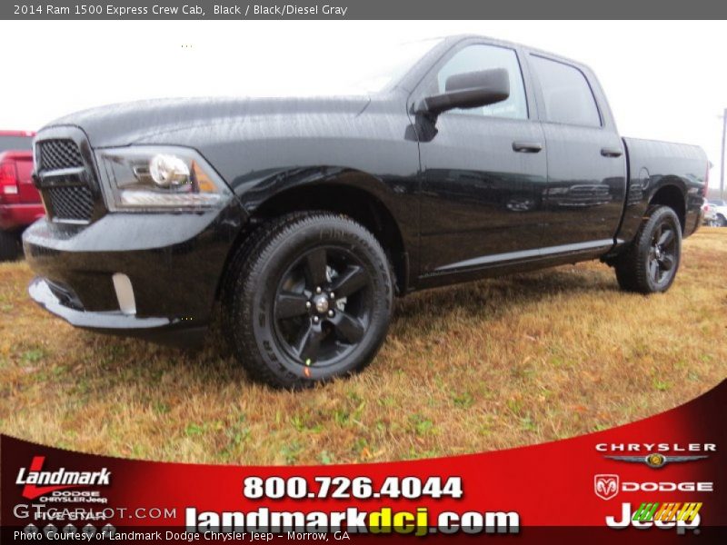 Black / Black/Diesel Gray 2014 Ram 1500 Express Crew Cab