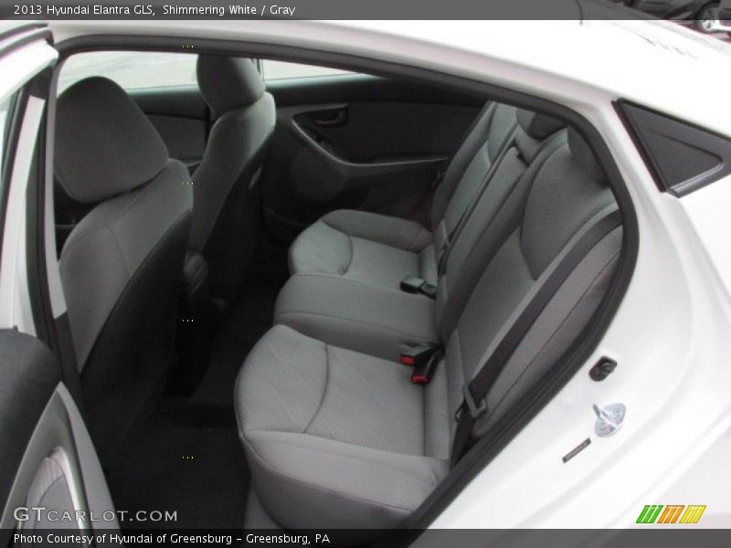 Shimmering White / Gray 2013 Hyundai Elantra GLS