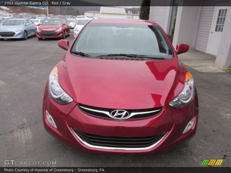 Red / Gray 2013 Hyundai Elantra GLS