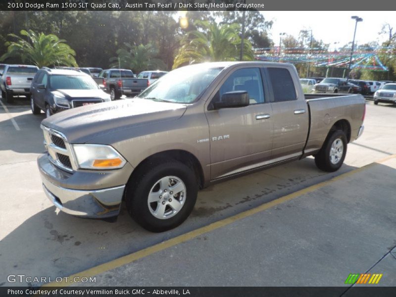 Austin Tan Pearl / Dark Slate/Medium Graystone 2010 Dodge Ram 1500 SLT Quad Cab