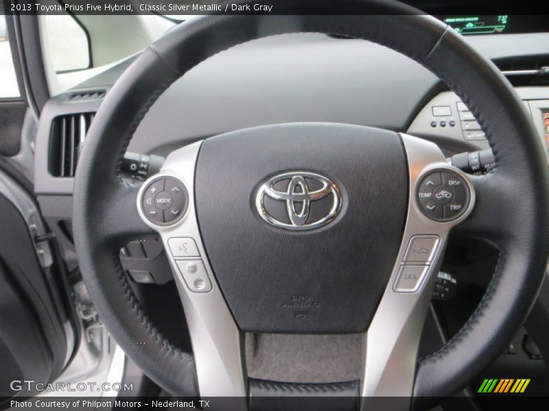 Classic Silver Metallic / Dark Gray 2013 Toyota Prius Five Hybrid