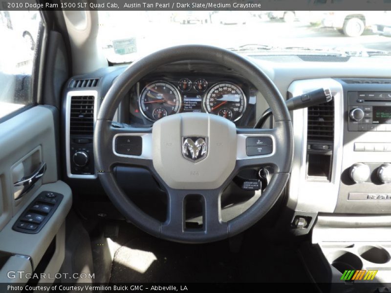Austin Tan Pearl / Dark Slate/Medium Graystone 2010 Dodge Ram 1500 SLT Quad Cab