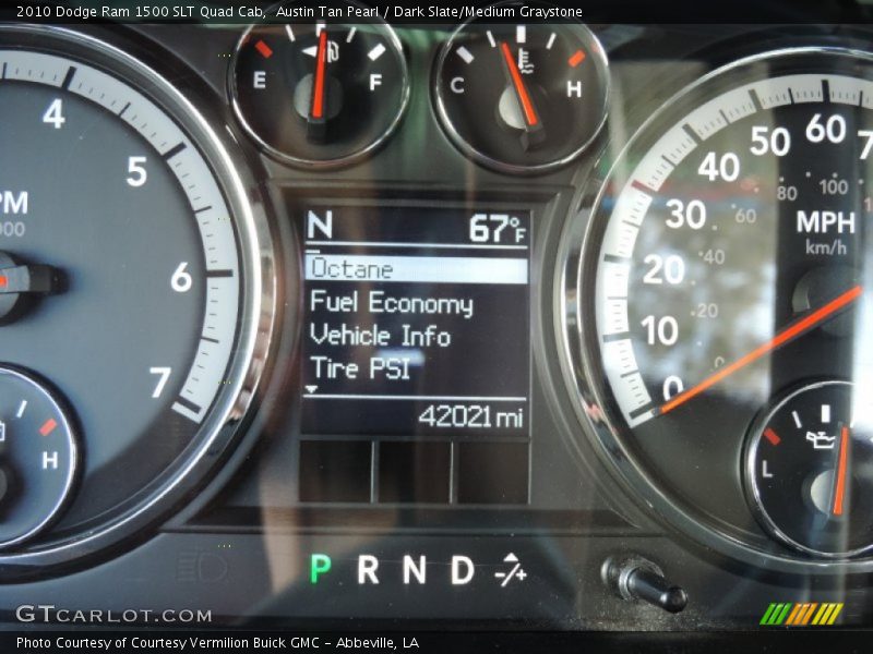 Austin Tan Pearl / Dark Slate/Medium Graystone 2010 Dodge Ram 1500 SLT Quad Cab