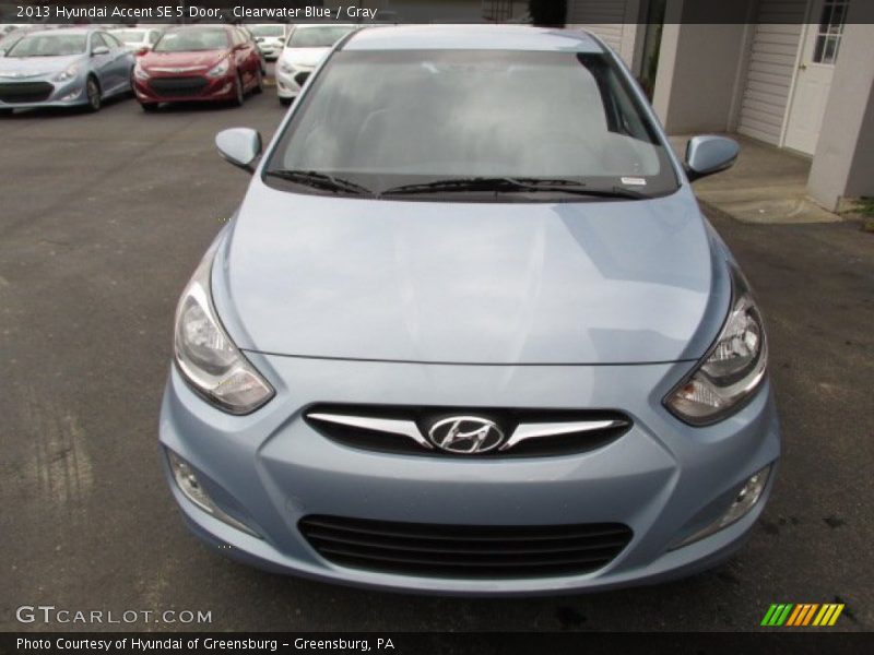 Clearwater Blue / Gray 2013 Hyundai Accent SE 5 Door