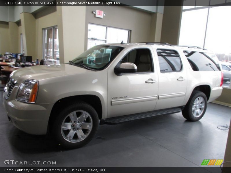 Champagne Silver Metallic / Light Tan 2013 GMC Yukon XL SLT 4x4