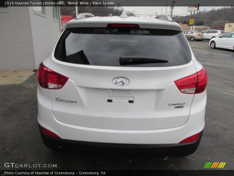 Winter White / Black Saddle 2014 Hyundai Tucson Limited AWD