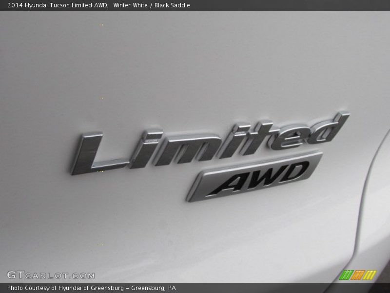 Winter White / Black Saddle 2014 Hyundai Tucson Limited AWD
