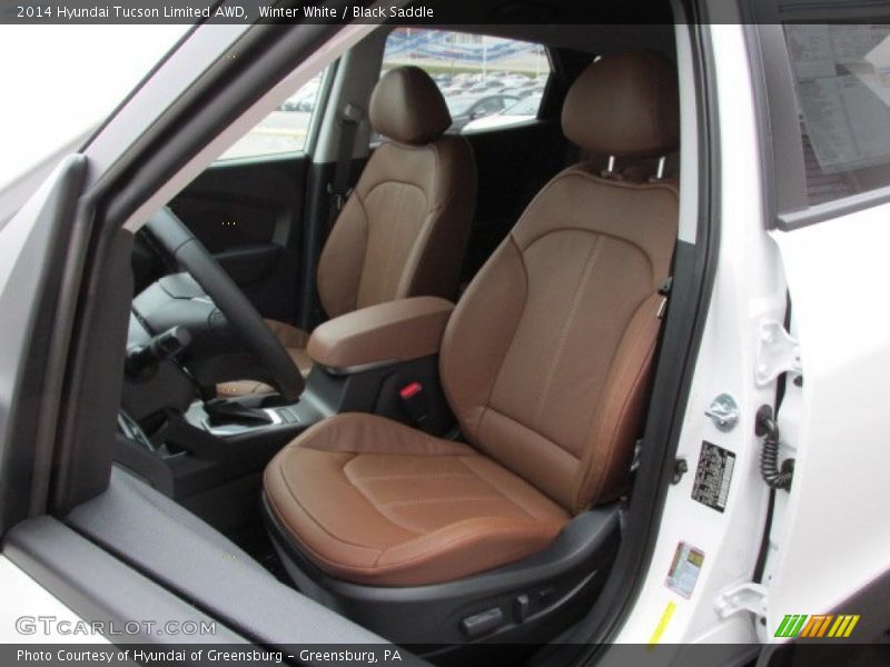 Winter White / Black Saddle 2014 Hyundai Tucson Limited AWD