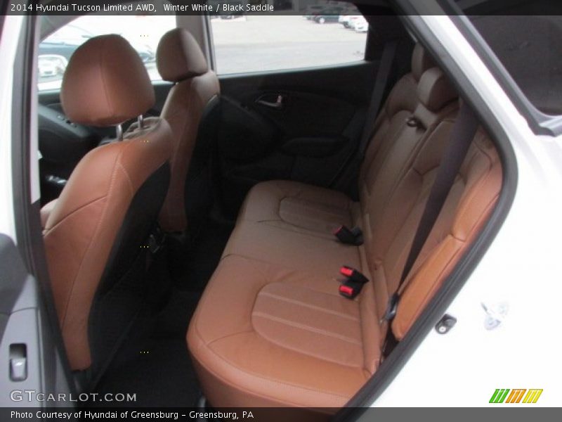 Winter White / Black Saddle 2014 Hyundai Tucson Limited AWD