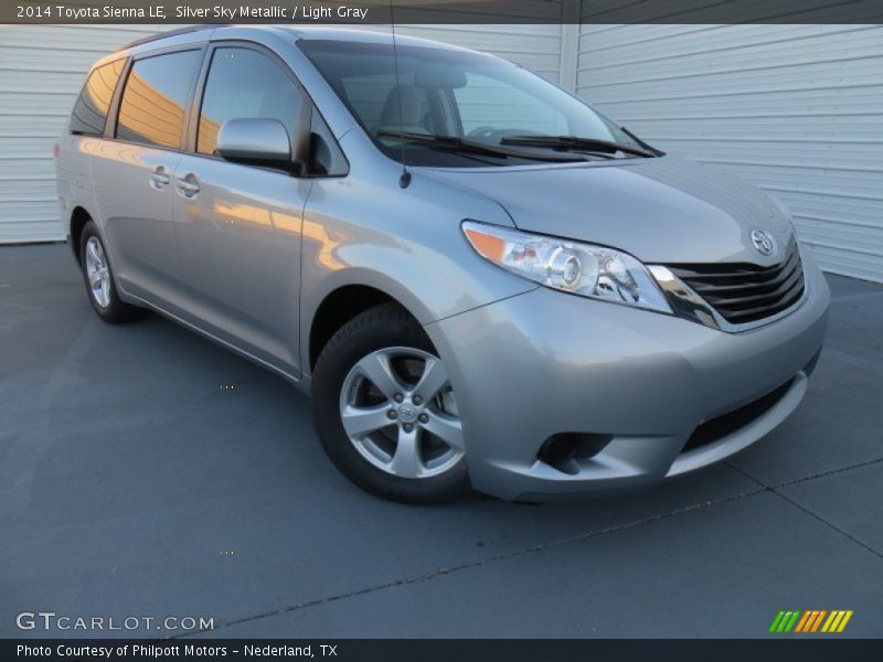 Silver Sky Metallic / Light Gray 2014 Toyota Sienna LE