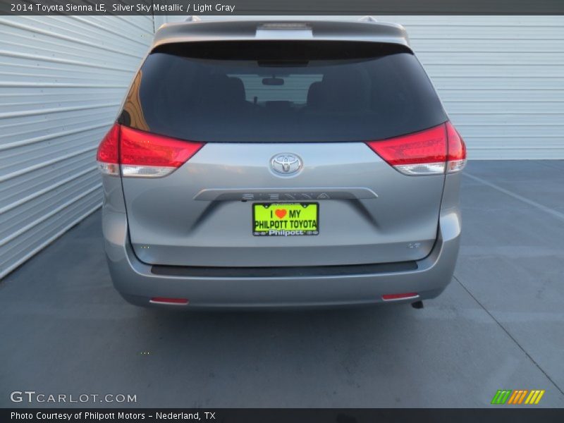 Silver Sky Metallic / Light Gray 2014 Toyota Sienna LE
