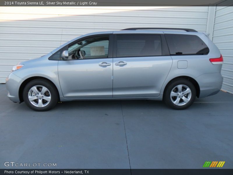 Silver Sky Metallic / Light Gray 2014 Toyota Sienna LE