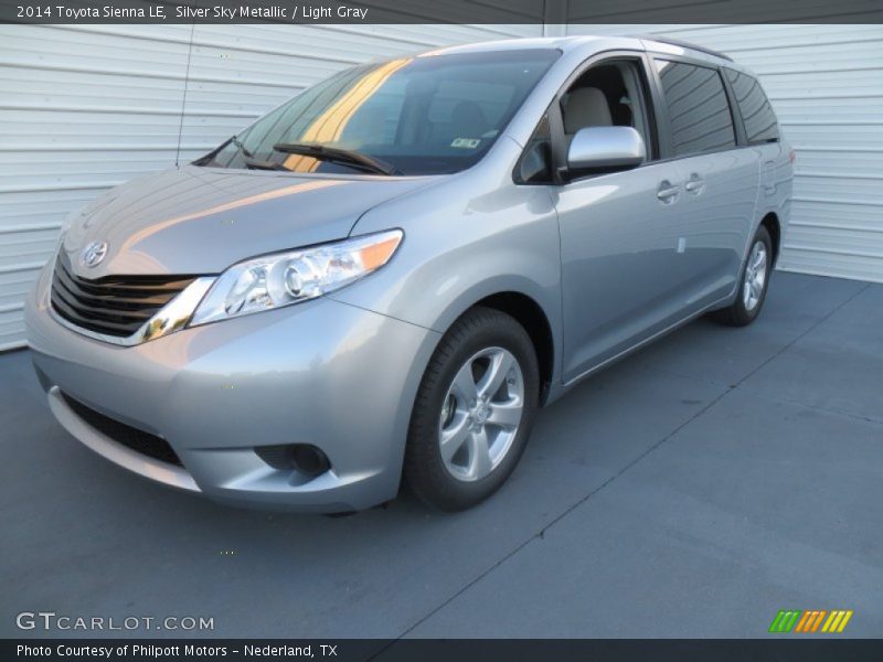 Silver Sky Metallic / Light Gray 2014 Toyota Sienna LE