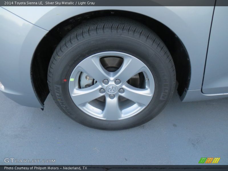 Silver Sky Metallic / Light Gray 2014 Toyota Sienna LE