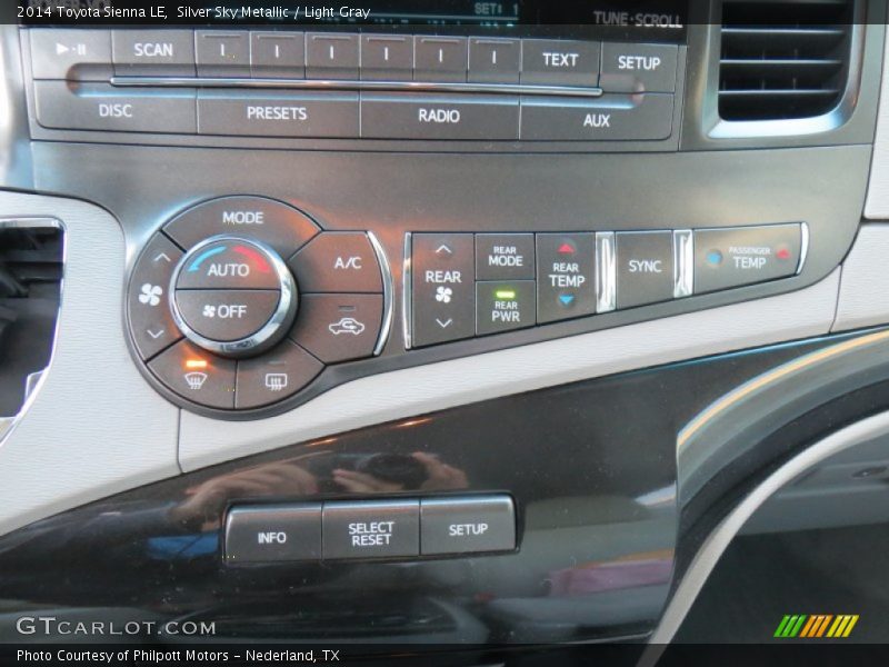 Silver Sky Metallic / Light Gray 2014 Toyota Sienna LE