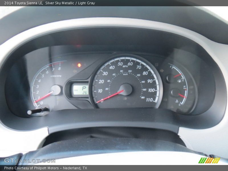 Silver Sky Metallic / Light Gray 2014 Toyota Sienna LE