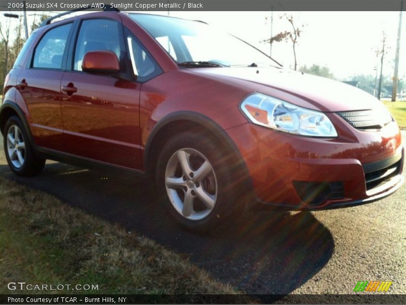 Sunlight Copper Metallic / Black 2009 Suzuki SX4 Crossover AWD