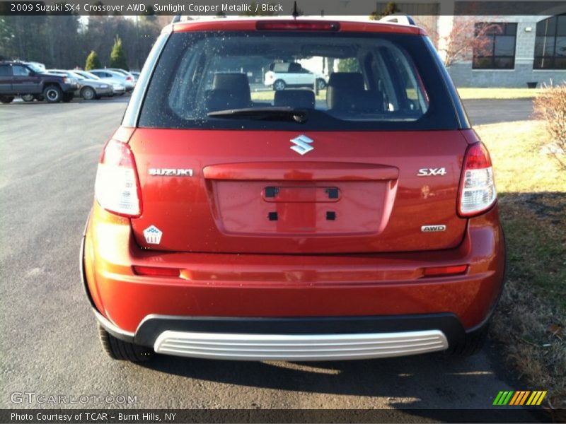 Sunlight Copper Metallic / Black 2009 Suzuki SX4 Crossover AWD