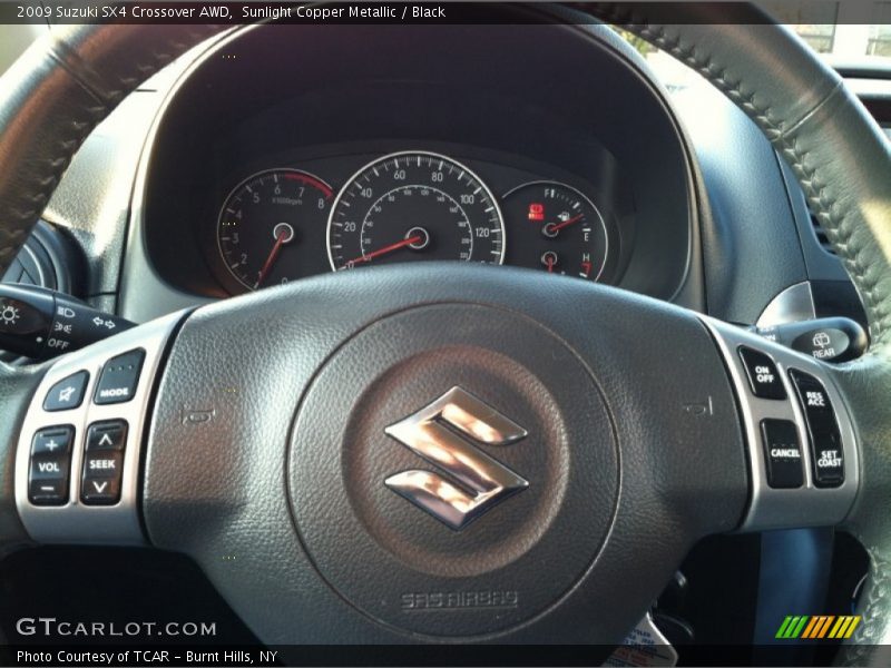 Sunlight Copper Metallic / Black 2009 Suzuki SX4 Crossover AWD