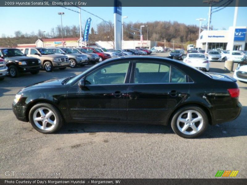 Ebony Black / Gray 2009 Hyundai Sonata SE