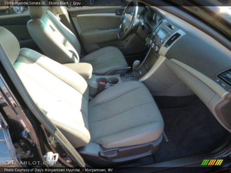 Ebony Black / Gray 2009 Hyundai Sonata SE