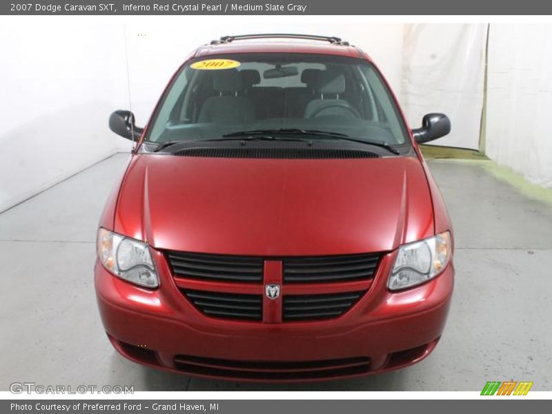 Inferno Red Crystal Pearl / Medium Slate Gray 2007 Dodge Caravan SXT