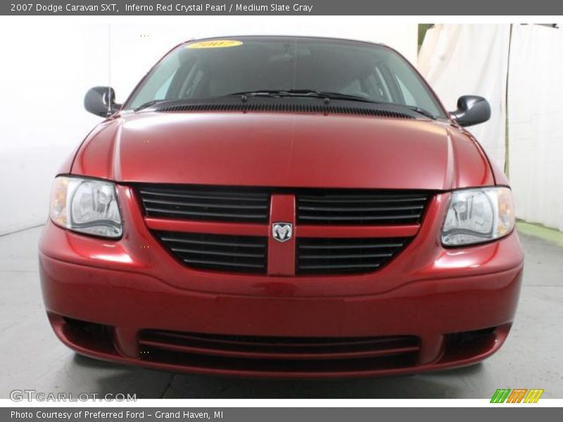 Inferno Red Crystal Pearl / Medium Slate Gray 2007 Dodge Caravan SXT