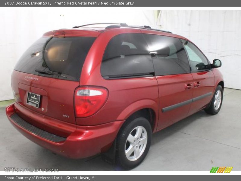 Inferno Red Crystal Pearl / Medium Slate Gray 2007 Dodge Caravan SXT