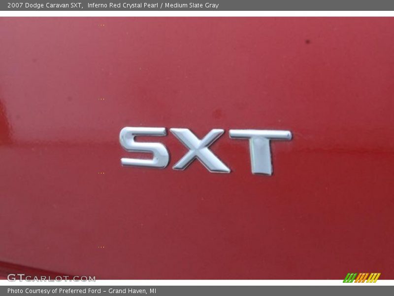 Inferno Red Crystal Pearl / Medium Slate Gray 2007 Dodge Caravan SXT