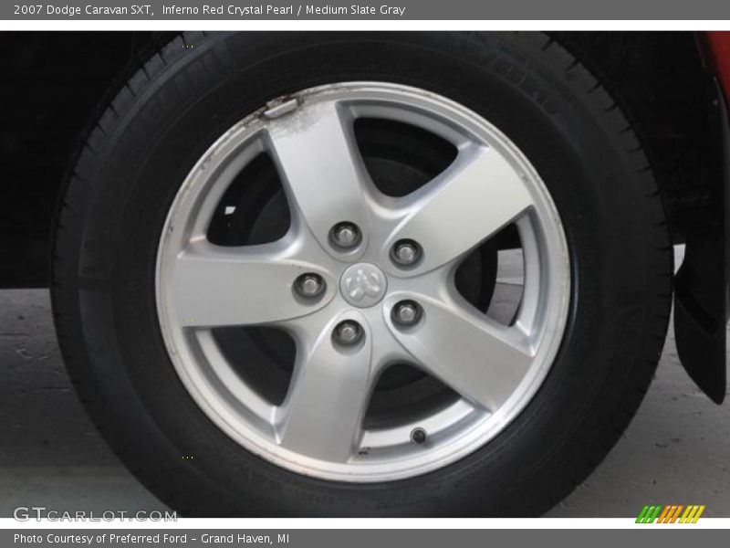 Inferno Red Crystal Pearl / Medium Slate Gray 2007 Dodge Caravan SXT