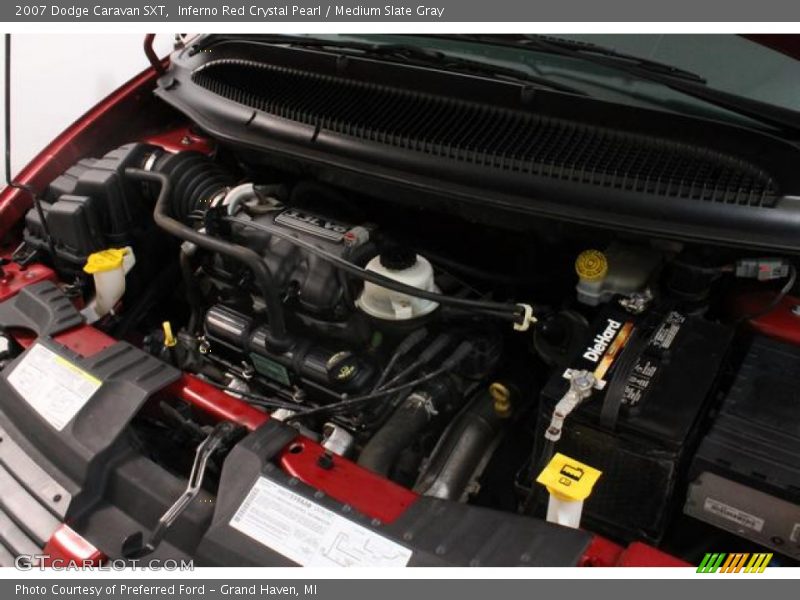 Inferno Red Crystal Pearl / Medium Slate Gray 2007 Dodge Caravan SXT