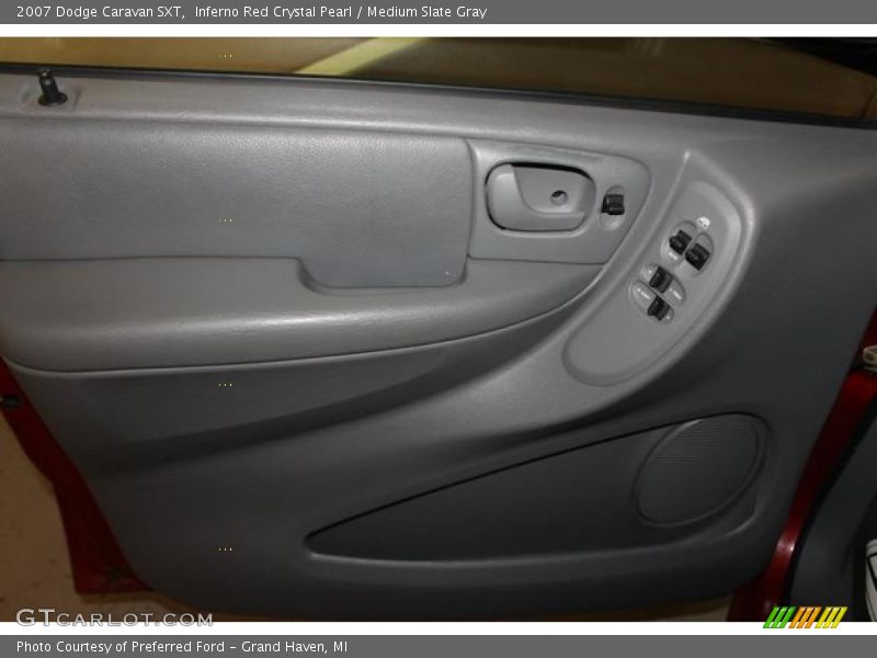 Inferno Red Crystal Pearl / Medium Slate Gray 2007 Dodge Caravan SXT