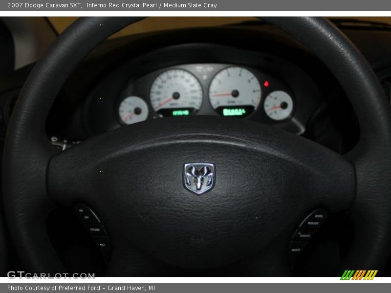 Inferno Red Crystal Pearl / Medium Slate Gray 2007 Dodge Caravan SXT