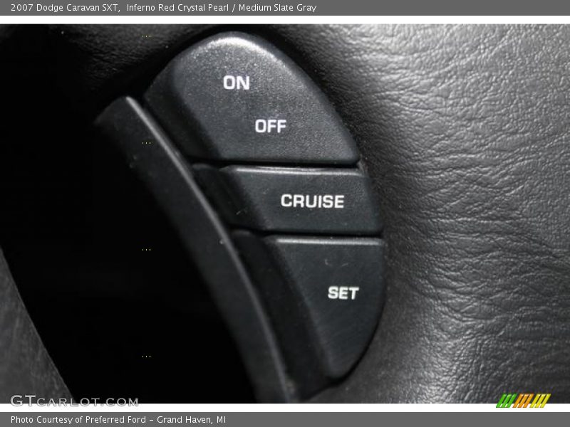 Inferno Red Crystal Pearl / Medium Slate Gray 2007 Dodge Caravan SXT