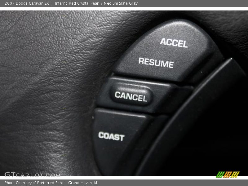 Inferno Red Crystal Pearl / Medium Slate Gray 2007 Dodge Caravan SXT