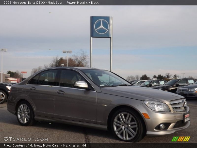 Pewter Metallic / Black 2008 Mercedes-Benz C 300 4Matic Sport