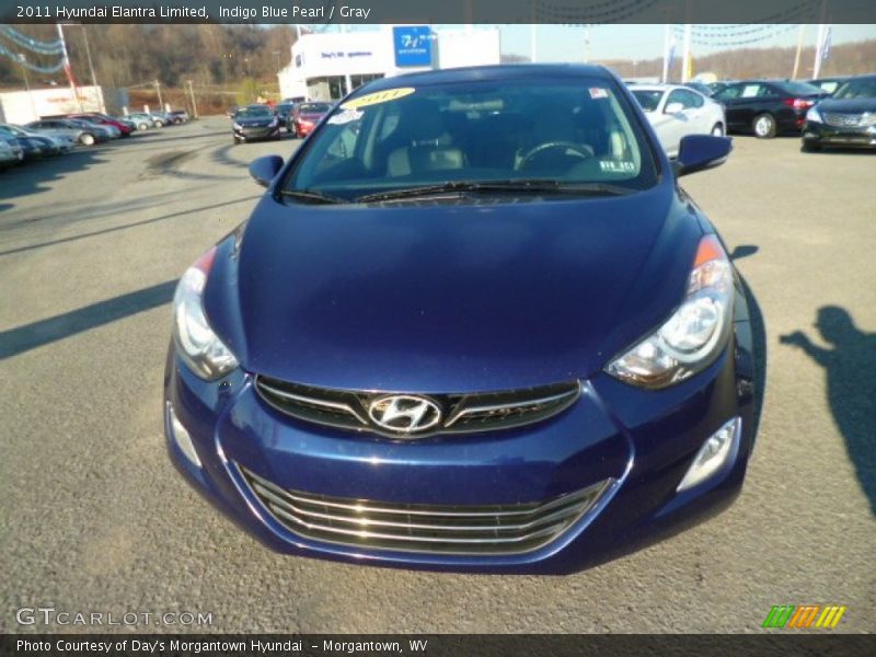 Indigo Blue Pearl / Gray 2011 Hyundai Elantra Limited
