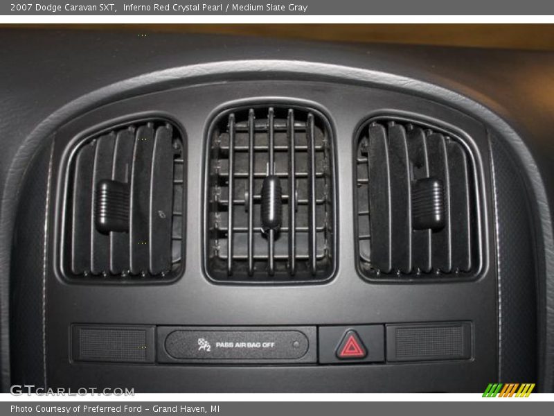 Inferno Red Crystal Pearl / Medium Slate Gray 2007 Dodge Caravan SXT