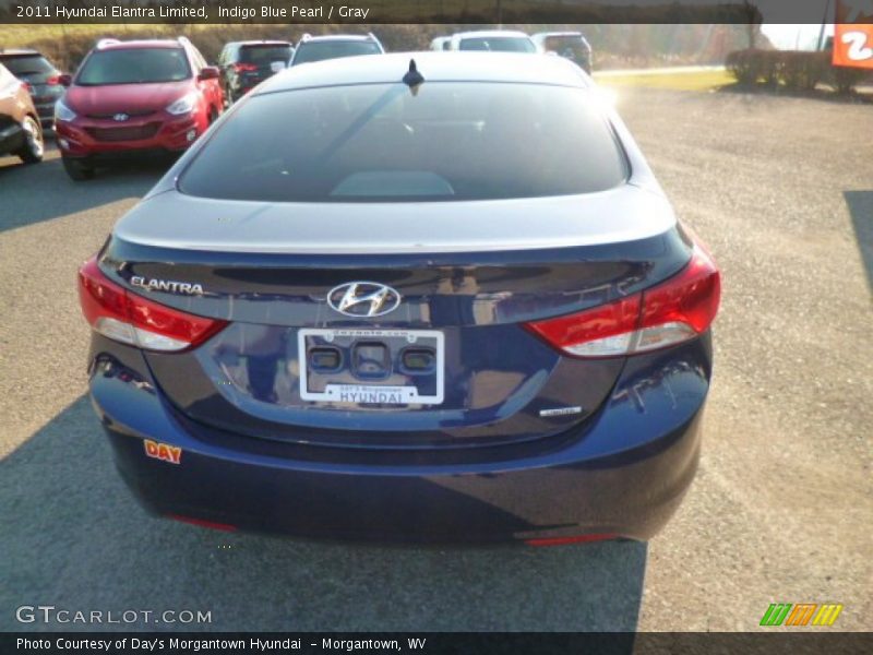 Indigo Blue Pearl / Gray 2011 Hyundai Elantra Limited