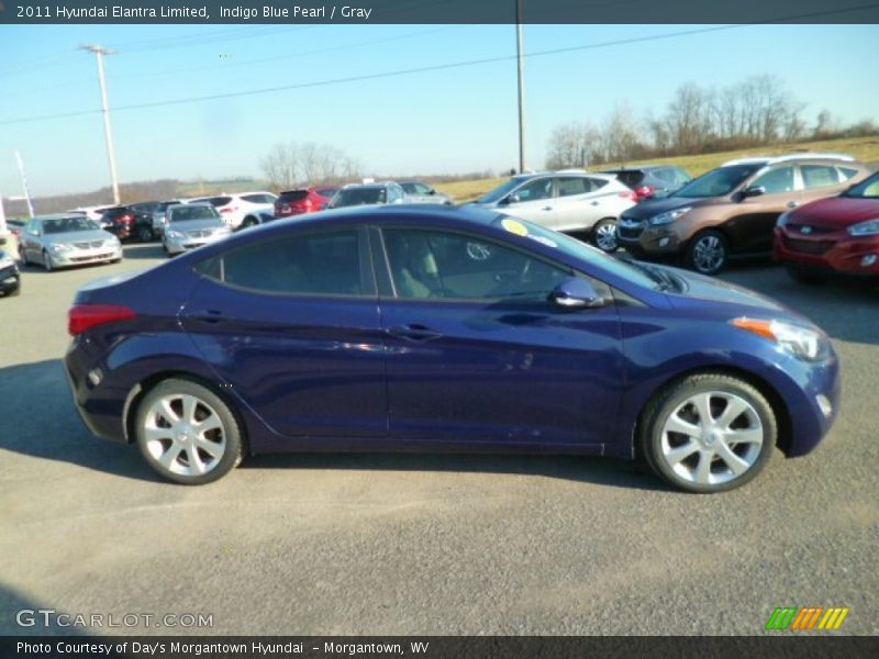 Indigo Blue Pearl / Gray 2011 Hyundai Elantra Limited