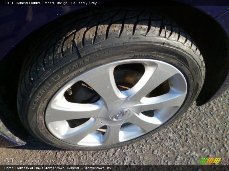 Indigo Blue Pearl / Gray 2011 Hyundai Elantra Limited