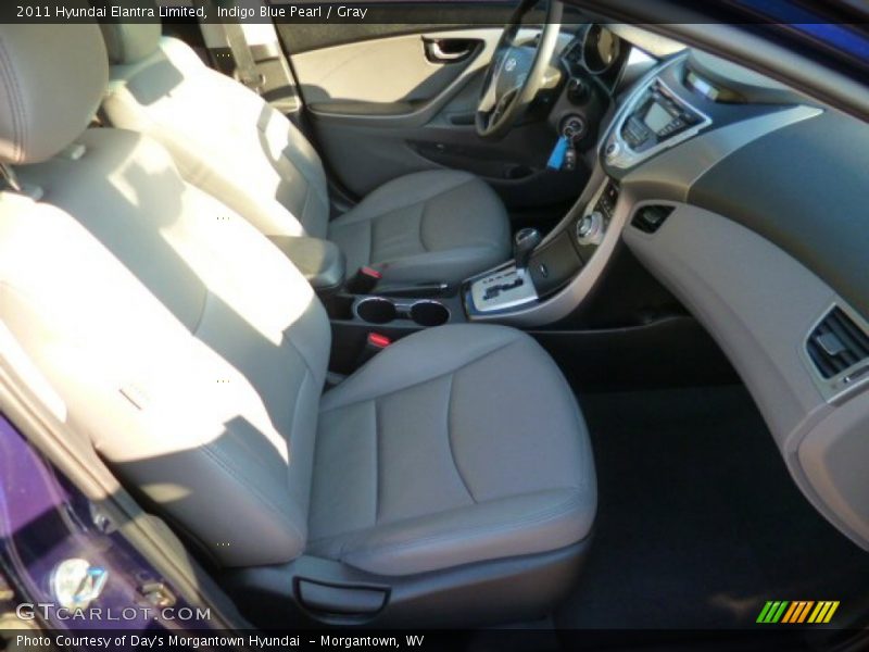 Indigo Blue Pearl / Gray 2011 Hyundai Elantra Limited