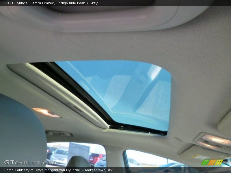 Indigo Blue Pearl / Gray 2011 Hyundai Elantra Limited