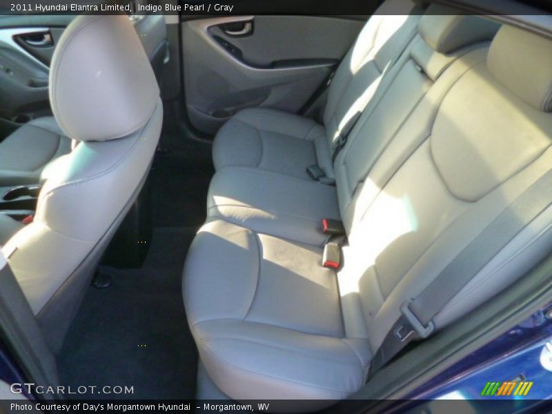 Indigo Blue Pearl / Gray 2011 Hyundai Elantra Limited