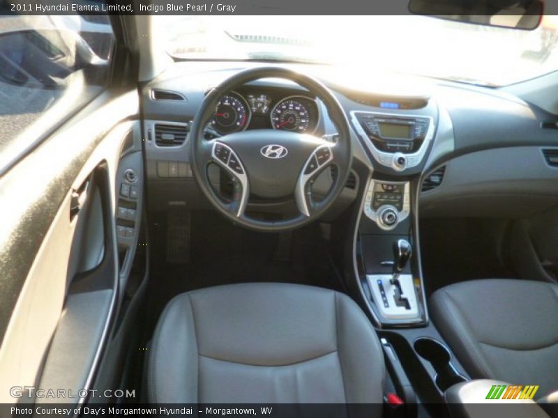 Indigo Blue Pearl / Gray 2011 Hyundai Elantra Limited