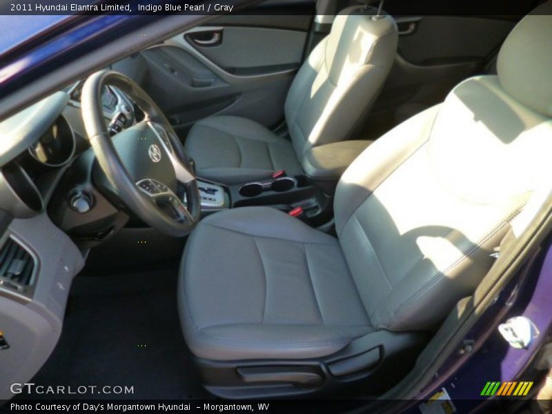 Indigo Blue Pearl / Gray 2011 Hyundai Elantra Limited