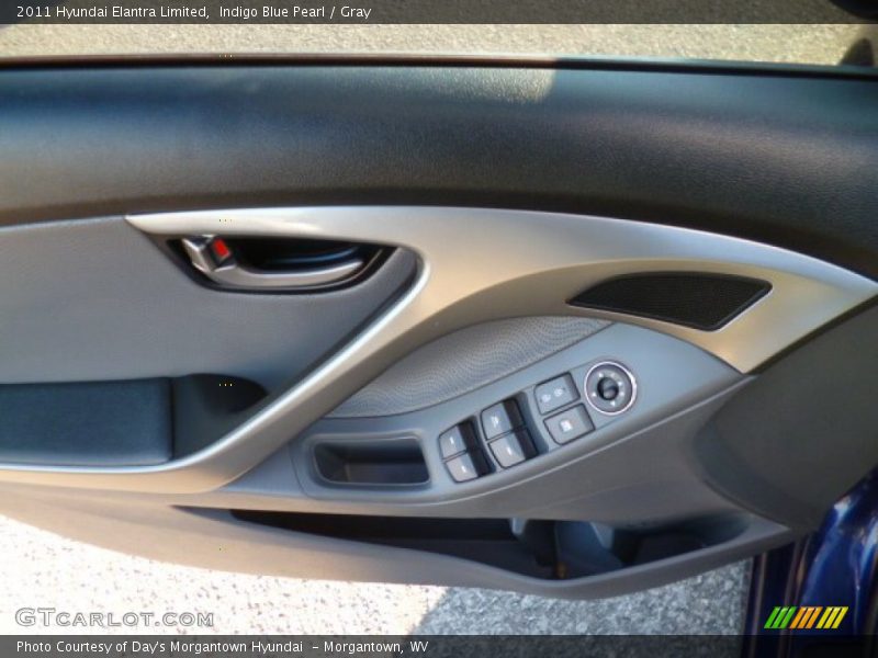 Indigo Blue Pearl / Gray 2011 Hyundai Elantra Limited