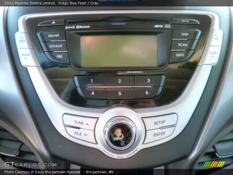 Indigo Blue Pearl / Gray 2011 Hyundai Elantra Limited