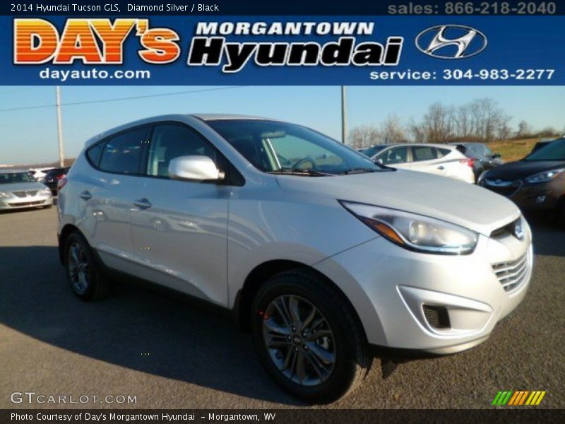 Diamond Silver / Black 2014 Hyundai Tucson GLS